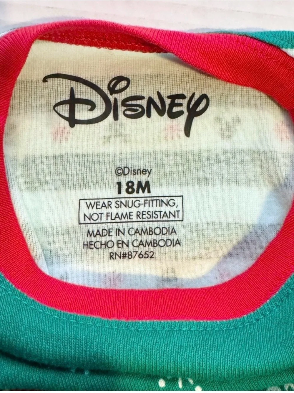 Disney Teal & Pink Mickey & Pluto Holiday Pajama Set 18M